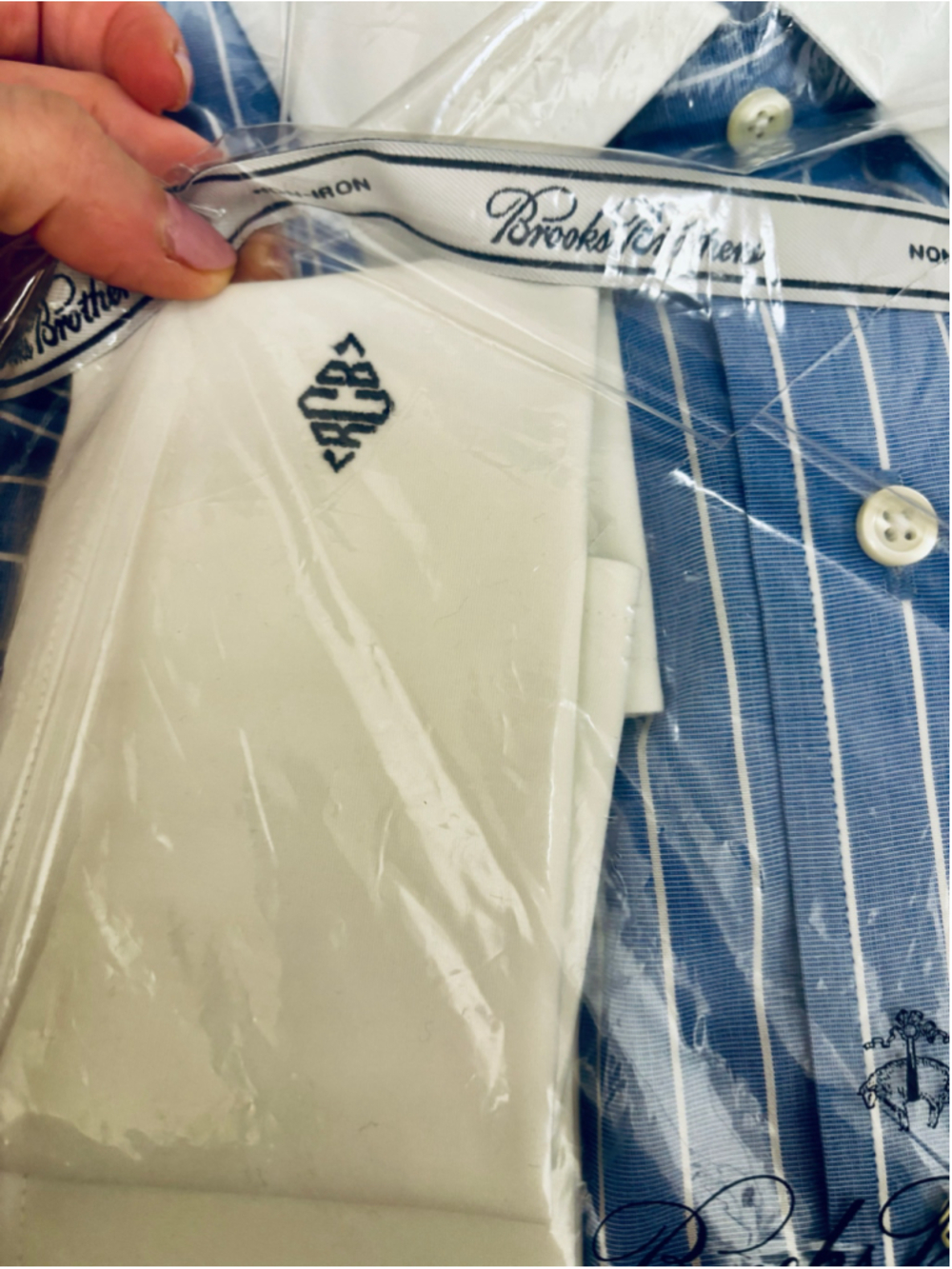 Bundle of Five Men’s Monogrammed RCB Dress Shirts Brooks Brothers Paul Fredrick - Picture 10 of 16